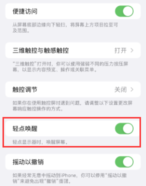 源城苹果授权维修站分享iPhone轻点无法唤醒怎么办 