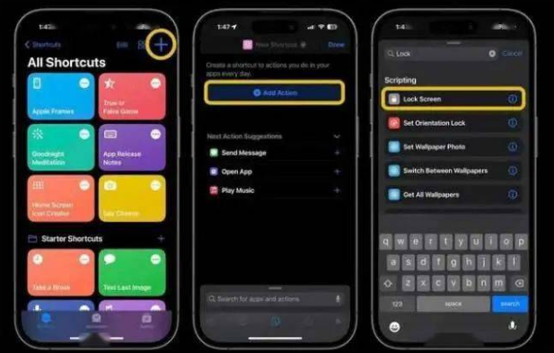 源城苹果14锁屏维修店分享iPhone14升级iOS16.4后如何创建锁屏快捷方式 
